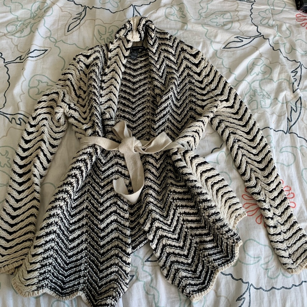 INC knit sweater cardigan with belt